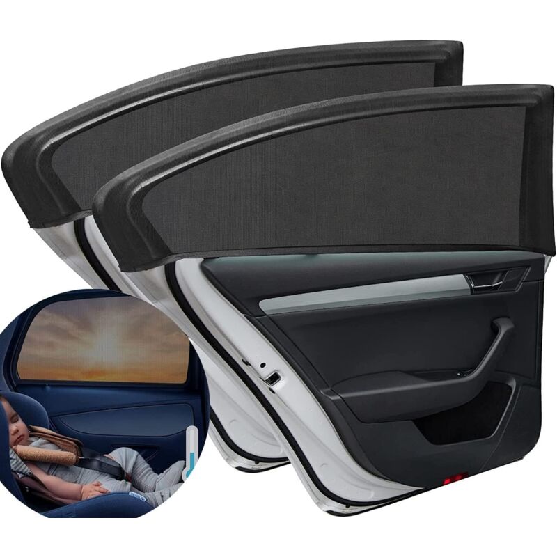 Jamais UTILISÉ]Lot de Pare-Soleil Arrière de Voiture, Chaussette de Soleil de Voiture pour Bébé, Bloque les Rayons uv de l'Arrière de la Voiture,