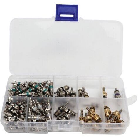 [JAMAIS UTILISÉ]Noyau de Valve de climatisation, 134 pièces, noyau de tige de Valve de pneu de réfrigération Compact et précis pour voitures, camions, vtt, motos