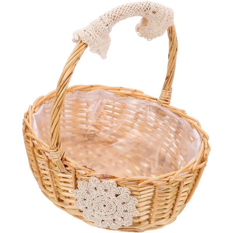 Jamais UTILISÉ]panier à main en osier panier de fruits panier de noel fruit basket corbeille à fruit panier picnic récolte floral usine panier tressé