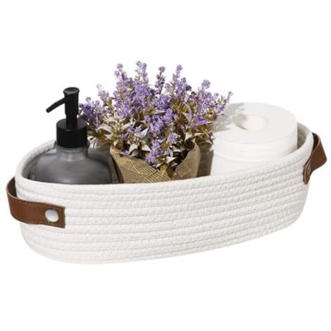 [JAMAIS UTILISÉ]Panier Table a Langer, Panier en Corde de Coton Empilables, Petit Panier Rangement, Panier Rangement Bébé, Panier Rangement Tissé en Corde Coton pour Chambre D'Enfant, Bain, Chambre