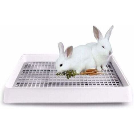 [JAMAIS UTILISÉ]Petit bac à litière avec cage grillagée pour rats, hamsters, furets, lapins et cochons d'Inde