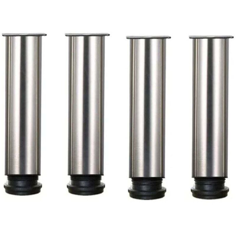 [NUNCA USADO] Patas para muebles - Juego de 4 patas de acero inoxidable de altura ajustable para sofás, mesas y armarios - 25 cm - INHHUB