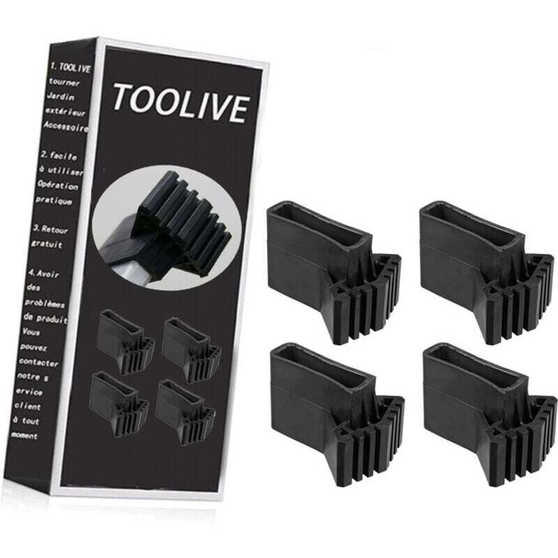 [NUNCA USADO] Patas de repuesto de goma antideslizantes para escalera, compatibles con escaleras extensibles. Juego de 4 Universal-INHHUB