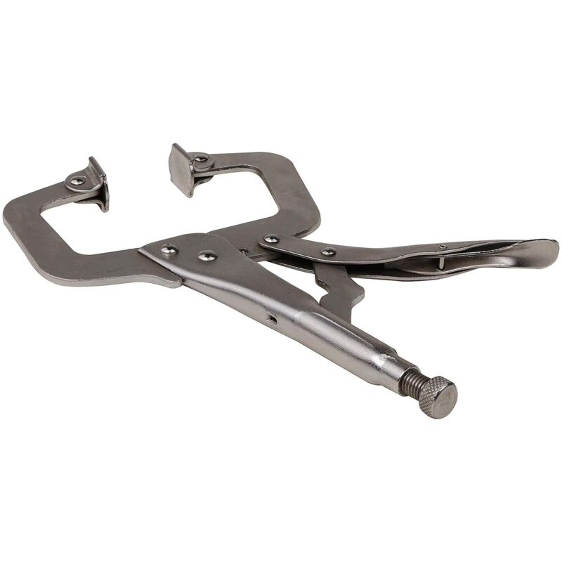 [NUNCA USADO] Abrazadera de bloqueo tipo C, herramienta portátil, abrazaderas en C Wise Grip con almohadillas giratorias - INHHUB