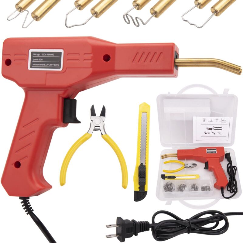 [JAMAIS UTILISÉ]Plastic Welder Kit, 50W Hot Stapler Plastic Repair Kit, 200Pcs Hot Stapler Plastic Repair Kit, Machine de soudage plastique, Plastic