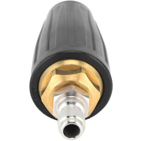 [JAMAIS UTILISÉ]Pressure Washer Turbo Nozzle 1/4in Quick Connect Ceramic Core Copper 3000PSI Rotating Black