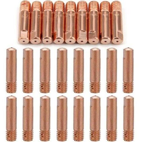 [JAMAIS UTILISÉ]Reboot 40 pièces MB15 15AK buses de gaz buses de contact porte-buse 0,8/1,0 mm MIG/MAG consommables pour torche de soudage pointes de contact MIG machine de soudage MIG（20pc-0.8mm，20pc