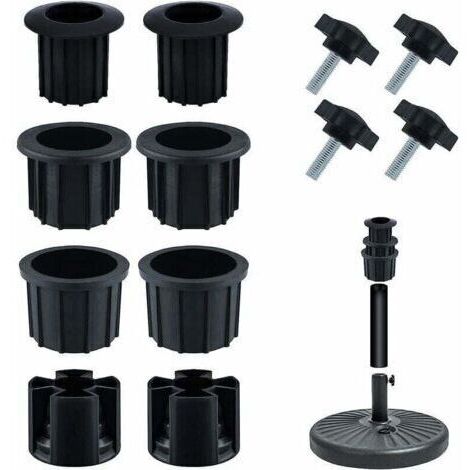 [JAMAIS UTILISÉ]Rechange pour Porte-Parapluie, Bouchon Cache Trou avec Bouton Étoile INOX m8 Accessoires Parasol Accessoires Pied Parasol pour Table de Terrasse Balcon Arrière-Cour (Noir 12pcs)