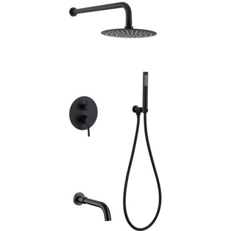 [JAMAIS UTILISÉ]Robinet douchette à barre coulissante avec tuyau, pomme de douche à main noire, douchette à main à barre coulissante, douchette à main, pomme de douche amovible, noir mat