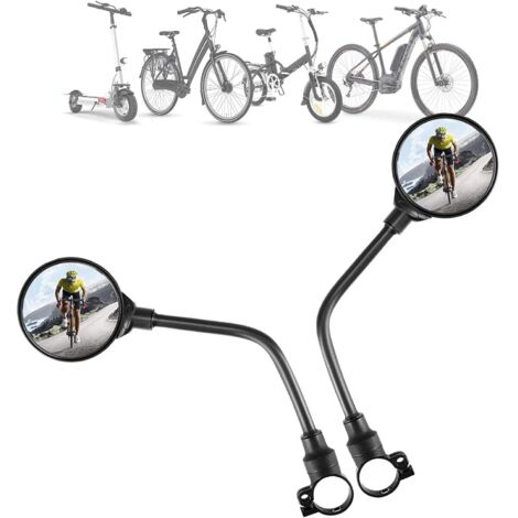 [JAMAIS UTILISÉ]Rotatif Rétroviseur pour Vélo,Cyclisme Vélo Guidon Rétroviseur Miroir,360 Degrés Réglable Miroir Convexe de vélo,pour Le vélo de Route de Montagne Moto Bicyclette,1 Paire-INHHUB