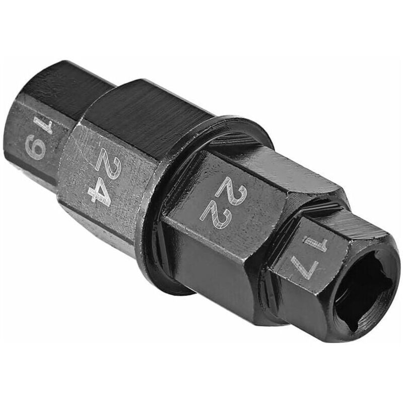 [NUNCA USADO] Adaptador de rueda delantera de motocicleta (17, 19 y 22 mm) con llave de vaso y montaje para extracción de eje de rueda delantera de