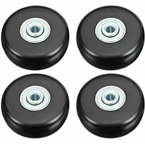 [JAMAIS UTILISÉ]Roulette Valise, Bagage Valise Réparation Roulette Charge Lourd 50mm Muette Caoutchouc Universelle Pivotante Roue Rechange Transport Remplace Roulette 4PCS pour Valise/Bagage/Sac à Dos