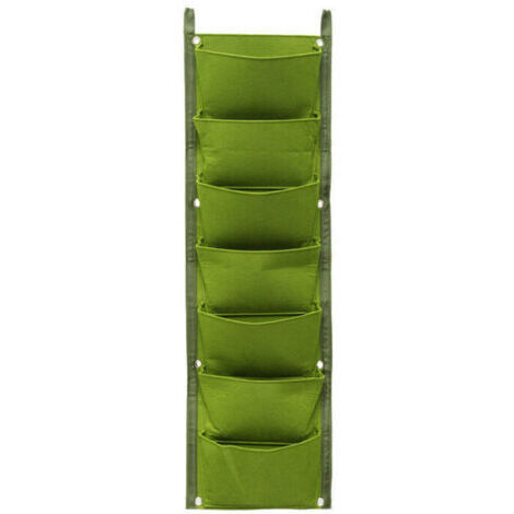 [JAMAIS UTILISÉ]Sac Plantation Mural, 7 Poche Poche de Plantation Vertical Jardiniere Exterieur Suspendue pour Balcon Jardin Cour Bureau Décoration de la Maison（vert）
