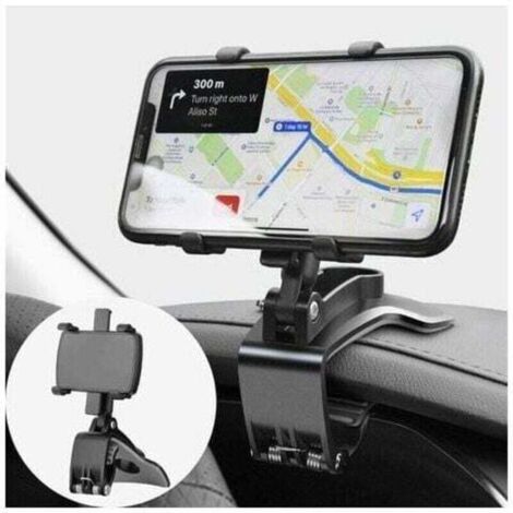 [JAMAIS UTILISÉ]Support de Téléphone Voiture Rotation à 360 degrés Tableau de Bord Socles téléphone Portable Automobile Car Phone Mount pour GPS et Les Smartphones de 4 à 7 Pouces 1pc Noir