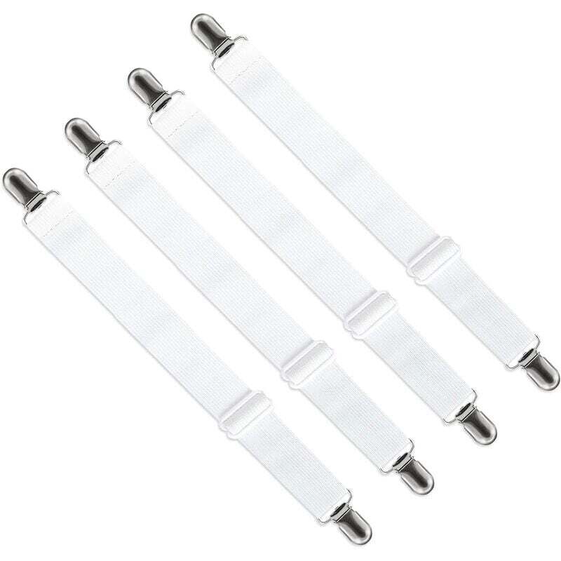 Dpzo - jamais UTILISÉ]Tendeur de Drap Housse Réglable (65cm à 200cm) - Fixation Attache Sangle Ajustable pour Drap de Lit, Canapé, Housse de