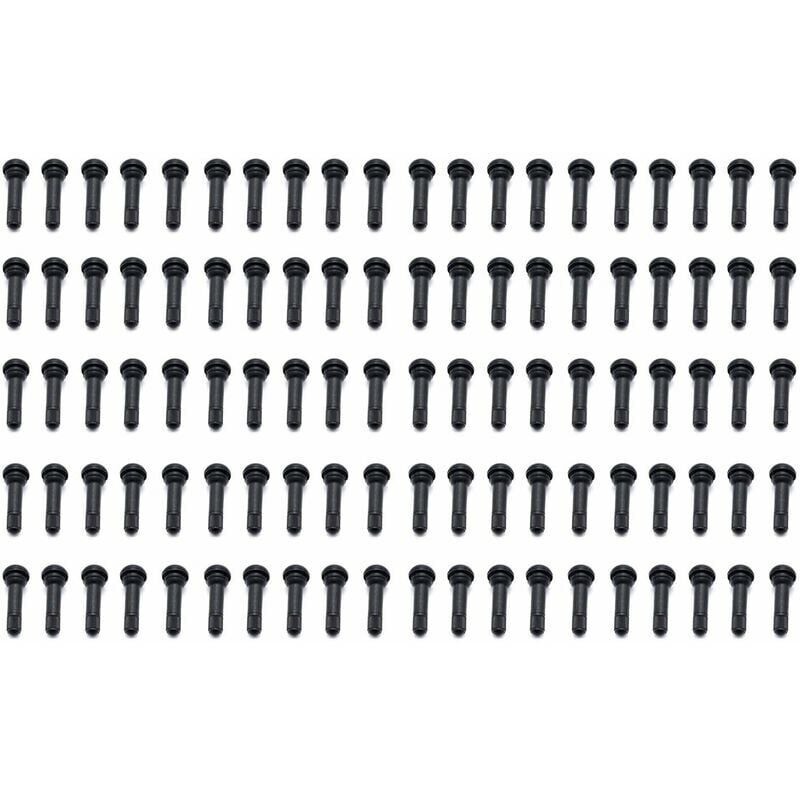 KZQ - jamais UTILISÉ]Tiges de Valve de Pneu en Caoutchouc TR414 - Ensemble de 100 pièces - Pour Véhicules Automobiles
