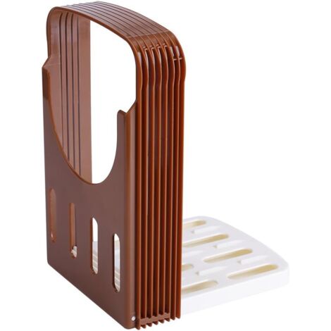 [JAMAIS UTILISÉ]Trancheuse à pain en bambou - Trancheuse à pain manuelle pour pain maison, toast, gâteau - Trancheuse à pain pliable avec planche et couteau d'aide à la coupe