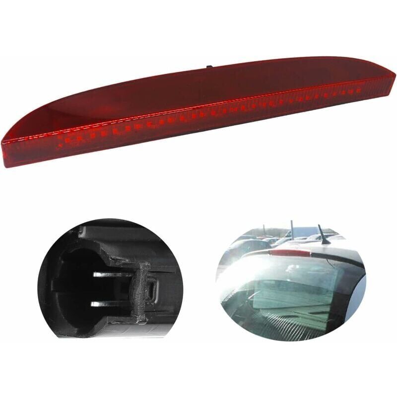 Dpzo - jamais UTILISÉ]Troisième Feu de Stop pour Clio 2, Haut 3ème Feux Stop arrière Rena-ult Clio ii 1998-2006 7700410753 (Rouge)