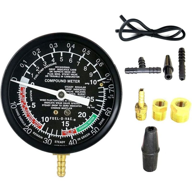 Odipie - jamais UTILISÉ]Vergaserventil autool Auto Pump Pressure Vacuum Tester Gauge Diagnostic Test Tool Kit