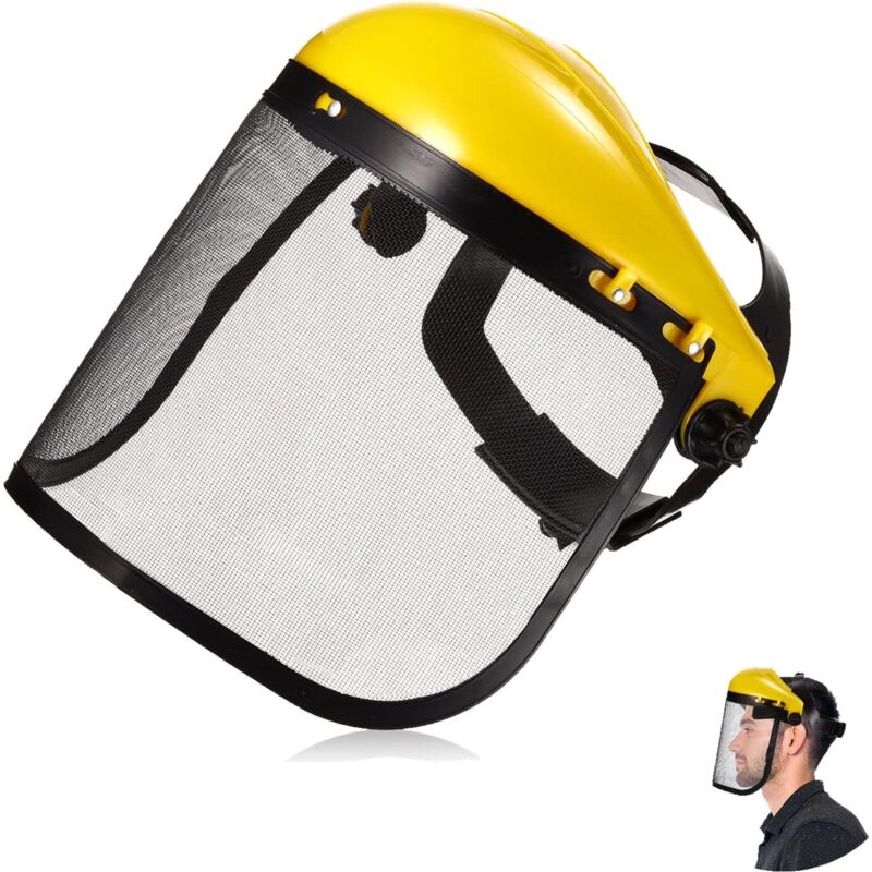 [NUNCA USADO] Visera facial, cortadora de césped para jardín, protector facial, casco de seguridad, sombrero protector, protección para los ojos,