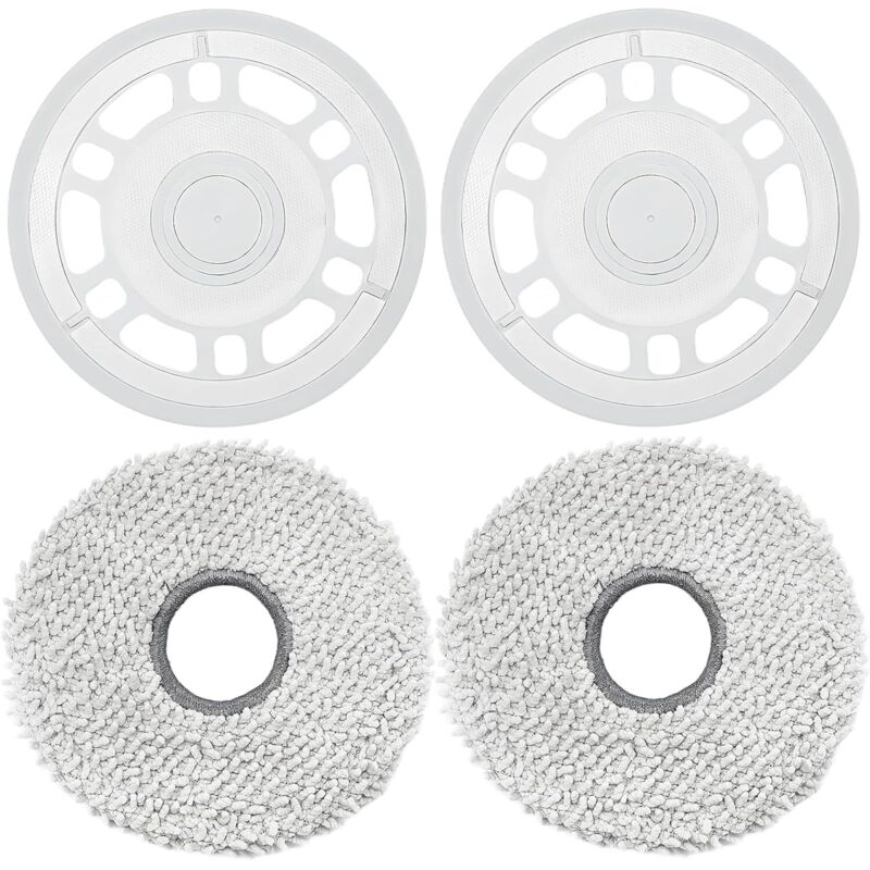 Jamais UTILISÉ]Wipes with Holder Accessories for ecovacs deebot X5 Omni / X5 Pro Robot Vacuum Cleaner, Mop Cloths Replacement Plates, Replacement