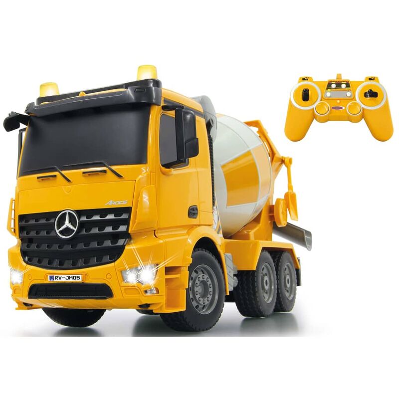 

Camión hormigonera teledirigido Mercedes-Benz Arocs amarillo - Amarillo - Jamara