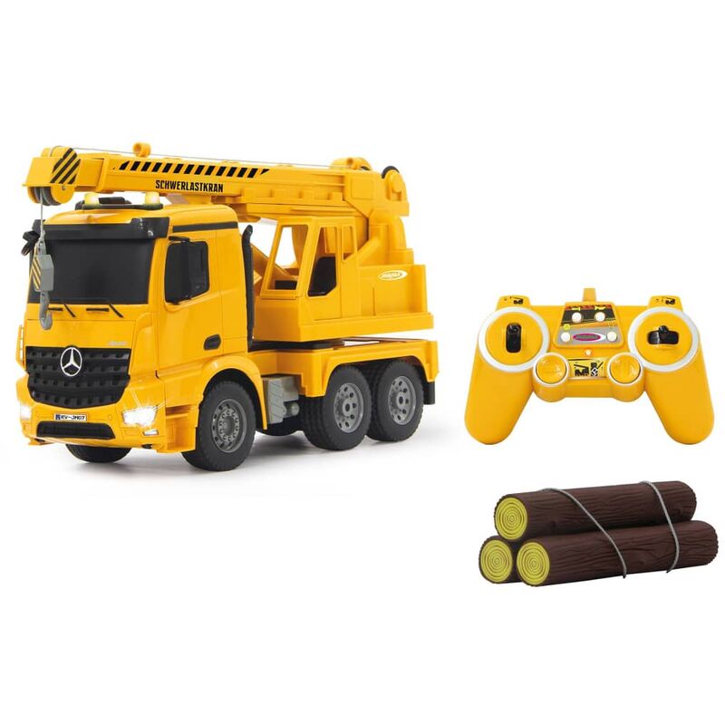 

Grúa teledirigida Mercedes-Benz Arocs amarilla 1:20 - Amarillo - Jamara