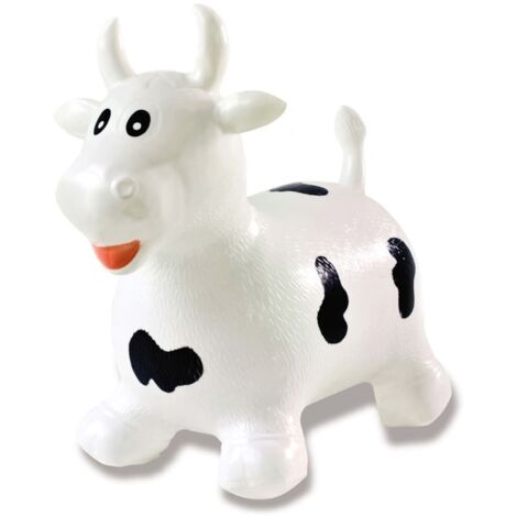Jamara Hüpftier Kuh weiß/schwarz mit Pumpe (460318)