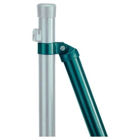 Jambe de force 34 mm enduit vert RAL 6005 – Longueur 1150 mm – Pack de 6 – Pour fixation sécurisée avec capuchons extensibles – Alberts