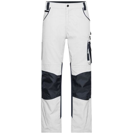 James & Nicholson Arbeitsbundhose JN832 Gr. 48 white/carbon