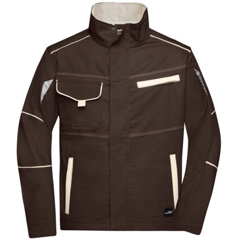 James & Nicholson Funktionelle Jacke JN849 Gr. M brown/stone