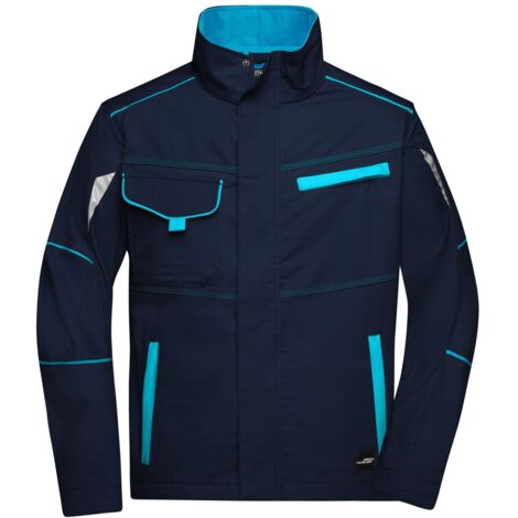 James & Nicholson Funktionelle Jacke JN849 Gr. XL navy/turquoise