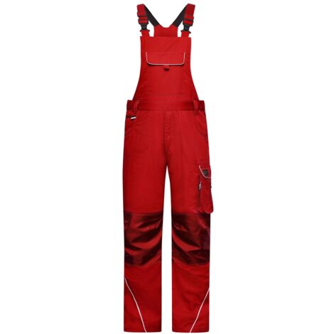 James & Nicholson funktionelle Latzhose JN879 Gr. 27 red