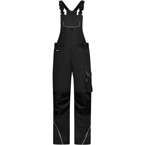 James & Nicholson funktionelle Latzhose JN879 Gr. 48 black