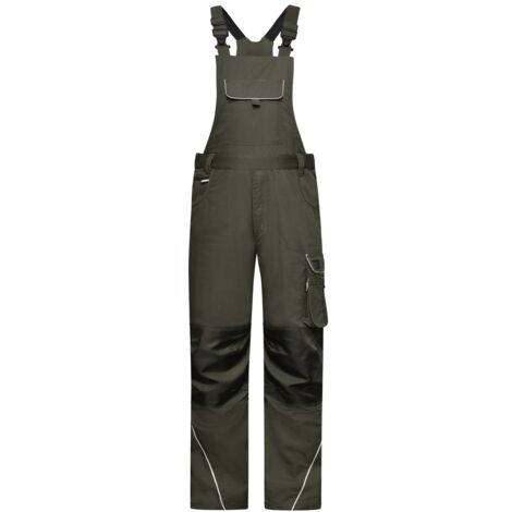James & Nicholson funktionelle Latzhose JN879 Gr. 60 olive