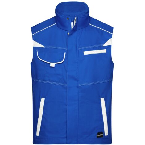 James & Nicholson Funktionelle Weste im sportlichen Look JN850 Gr. XL royal/white