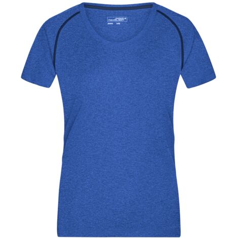 James & Nicholson Funktions-Shirt Damen JN495 Gr. L blue-melange/navy