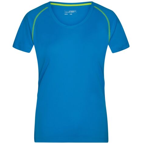 James & Nicholson Funktions-Shirt Damen JN495 Gr. M bright-blue/bright-yellow