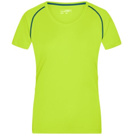 James & Nicholson Funktions-Shirt Damen JN495 Gr. M bright-yellow/bright-blue