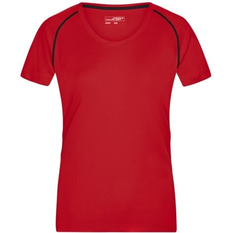 James & Nicholson Funktions-Shirt Damen JN495 Gr. S red/black