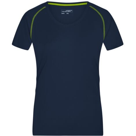 James & Nicholson Funktions-Shirt Damen JN495 Gr. XS navy/bright-yellow