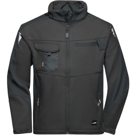 James & Nicholson Professionelle Softshelljacke JN844 Gr. 4XL black