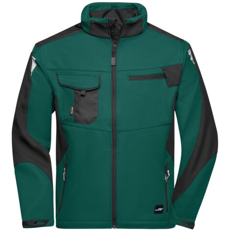 James & Nicholson Professionelle Softshelljacke JN844 Gr. 6XL dark-green/black