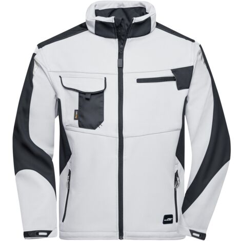 James & Nicholson Professionelle Softshelljacke JN844 Gr. L white/carbon