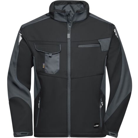 James & Nicholson Professionelle Softshelljacke JN844 Gr. M black/carbon