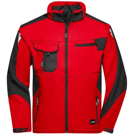 James & Nicholson Professionelle Softshelljacke JN844 Gr. XL red/black