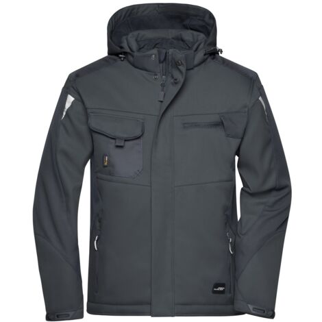 James & Nicholson Professionelle Softshelljacke mit Innenfutter JN824 Gr. L black/black