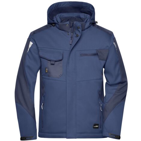James & Nicholson Professionelle Softshelljacke mit Innenfutter JN824 Gr. M navy/navy