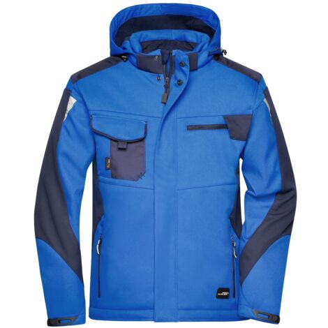 James & Nicholson Professionelle Softshelljacke mit Innenfutter JN824 Gr. XL royal/navy