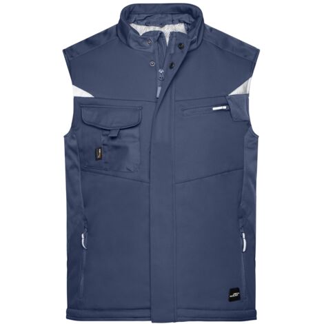 James & Nicholson Professionelle Softshellweste mit Innenfutter JN825 Gr. 4XL navy/navy